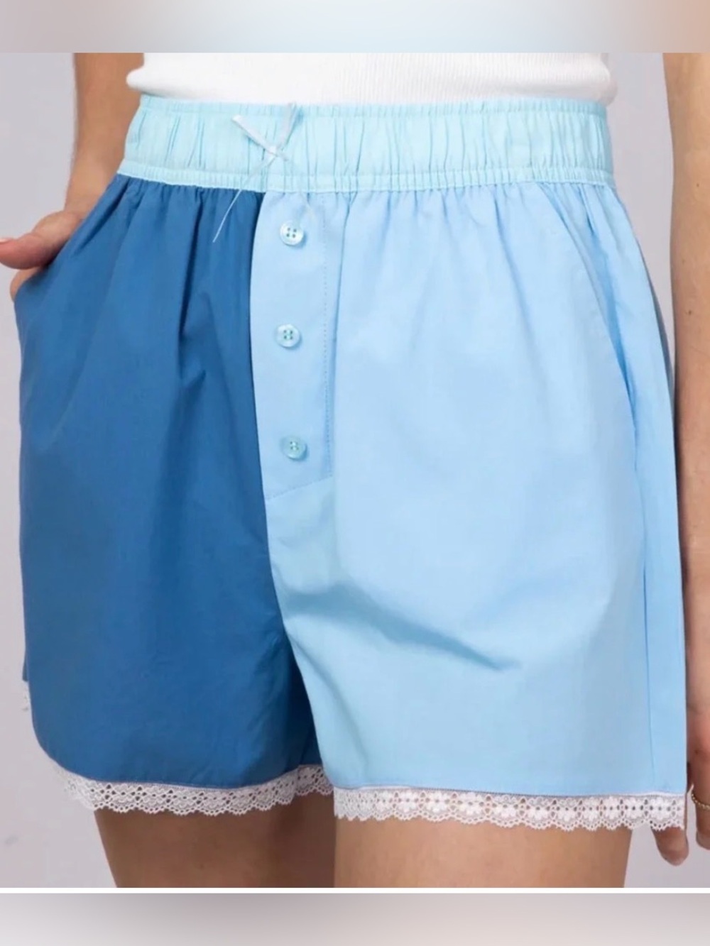 Simply Southern Serena Pajama Two-Tone Shorts NWT